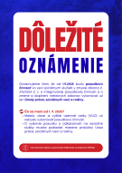 Oznámenie.